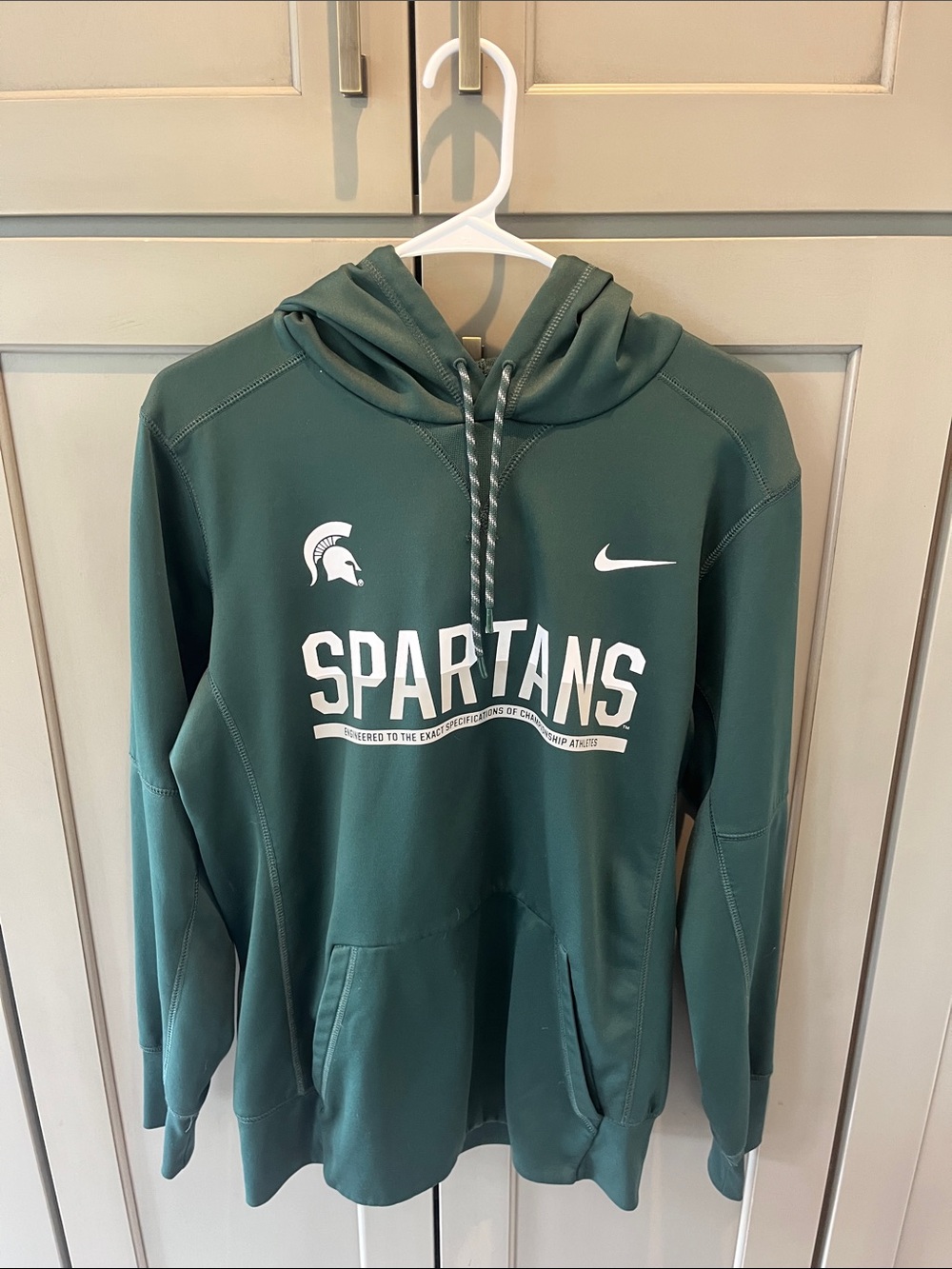 Nike Green Spartans Pullover Hoodie with Drawcord